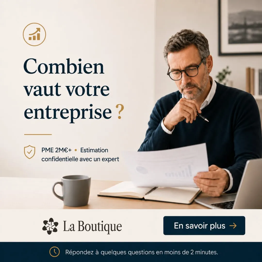 Création La Boutique pour les dirigeants : « Combien vaut votre entreprise ? »